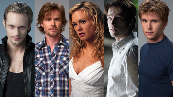 True Blood, Stephen Moyer, Anna Paquin, Ryan Kwanten, Sam Trammell, Alexancer Skarsgard True Blood, Stephen Moyer, Anna Paquin, Ryan Kwanten, Sam Trammell, Alexancer Skarsgard